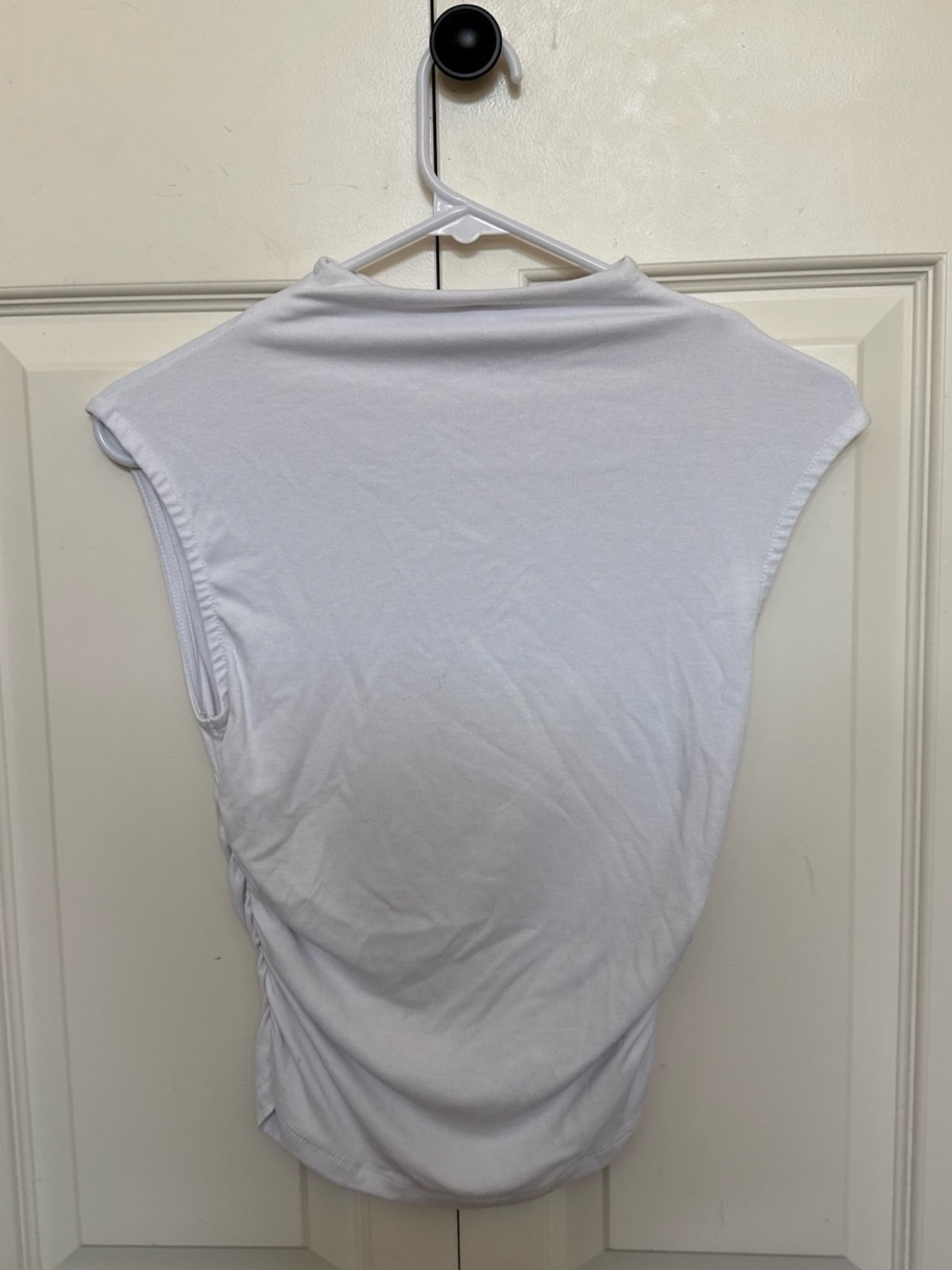 Madden Girl White Cap-Sleeve Draped Tank Top